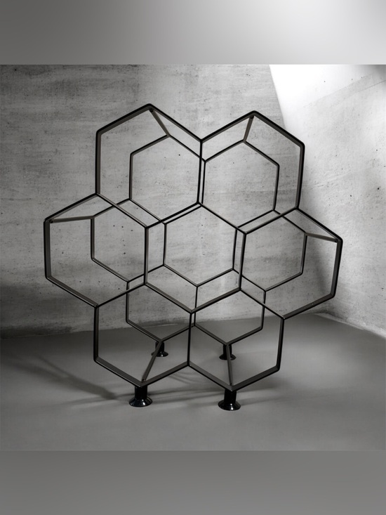 Boutique Item Other - 🛍️SALE🛍️Modern Black Metal Honeycomb Wine Rack- Suction Cup Base